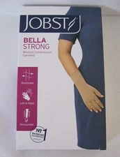 New Jobst Bella Strong Compression AC1 Glove w/fingers Beige 20-30 mmHg Size 7