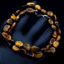 Tiger Eye 250.00 Cts Best Quality Ever Single Strand Beaded Necklace VK 28 E594