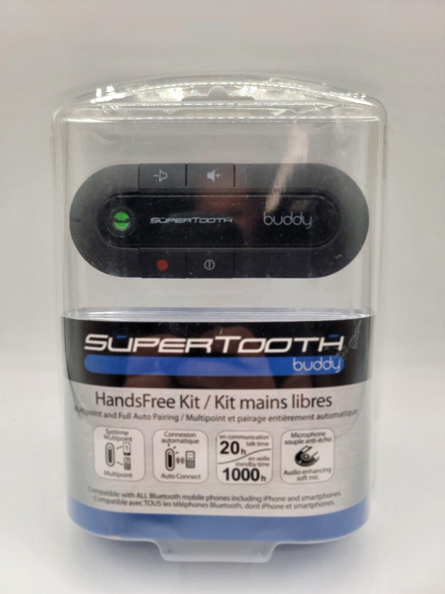 SuperTooth Buddy Handsfree Bluetooth Visor Speaker Car Kit Black