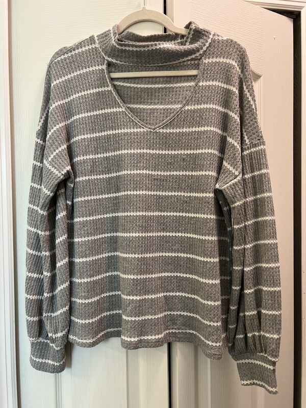 BiBi Striped Top In Size Medium 