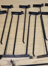 18 ct  Slatwall Pegs Hooks Metal  Black  12" Retail Display Peg Hook Slat wall