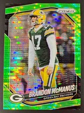 2025 Panini Prizm Brandon McManus #290 Neon Green Pulsar Packers