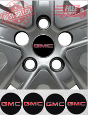 4 Wheel Center Cap Sticker Decal Black 2.5 88mm Fits Gmc 1500 2500 3500 Vinyl