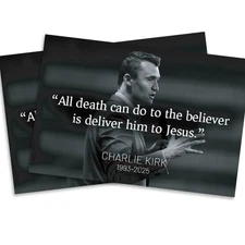 2-PACK I AM CHARLIE KIRK MAGNETS UNITED STATES OF AMERICA JESUS BELIEVER RIP