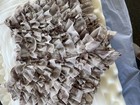 Fashion Nova Floral Mesh Corset & Ruffle Shorts 2-Piece Set XS Beige/Brown — photo 3