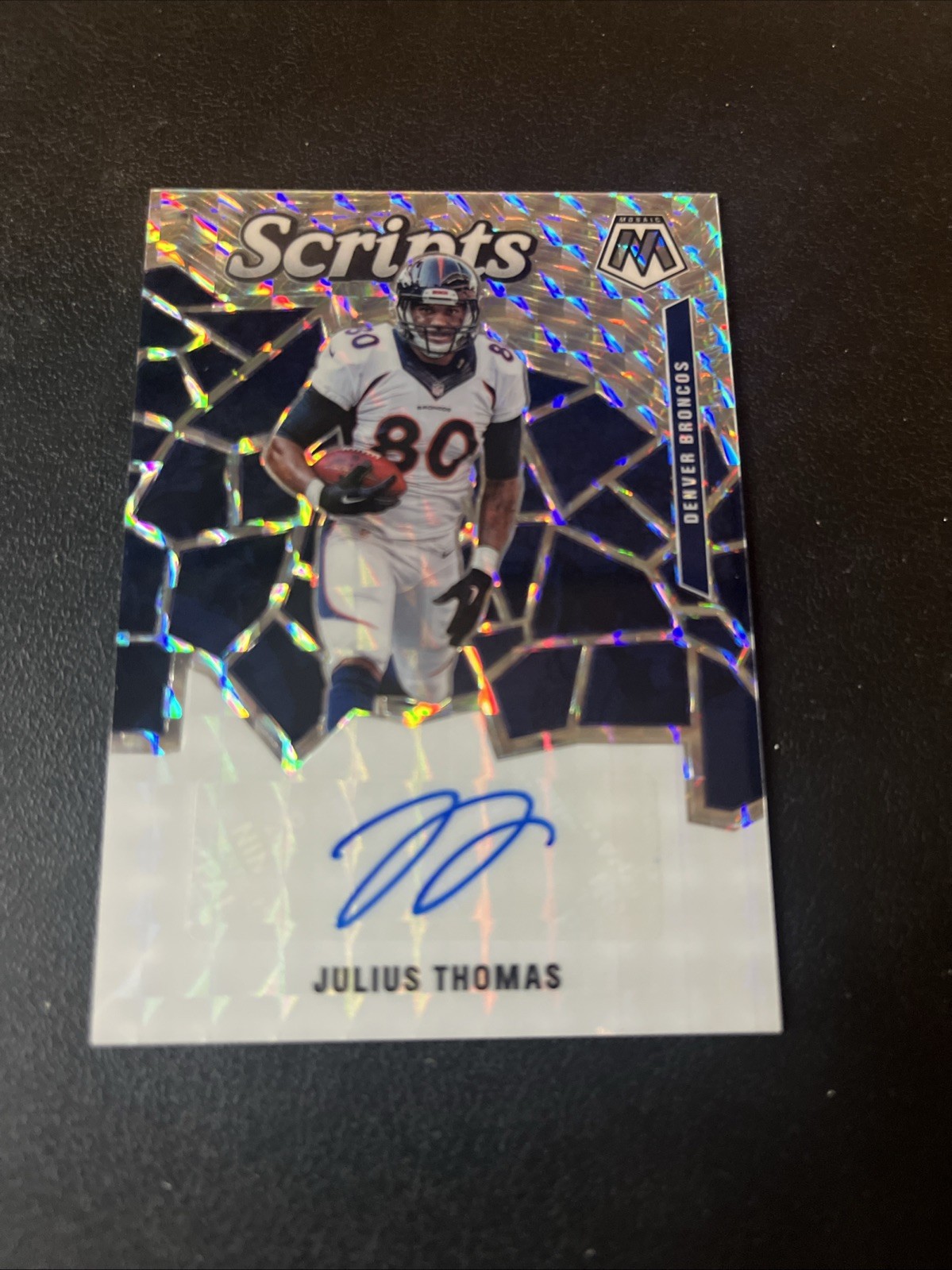 2020 Mosaic Scripts Silver Prizm Auto Julius Thomas