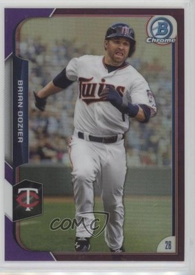 2015 Bowman Chrome Purple Refractor 31/250 Brian Dozier #120 0kz