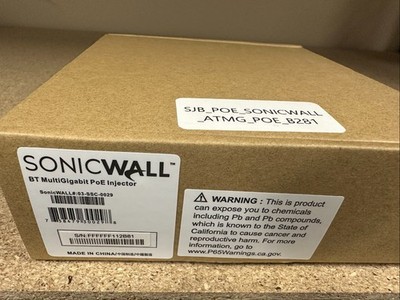 SonicWall 02-SSC-0029 BT PoE++ Injector MultiGig SonicWave NEW