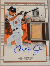 2025 Panini Impeccable #ILS-CR Cal Ripken Impeccable Lumber Signatures #/91