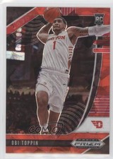 2020-21 Panini Prizm Draft Picks Red Ice Prizm Obi Toppin #7 01zv
