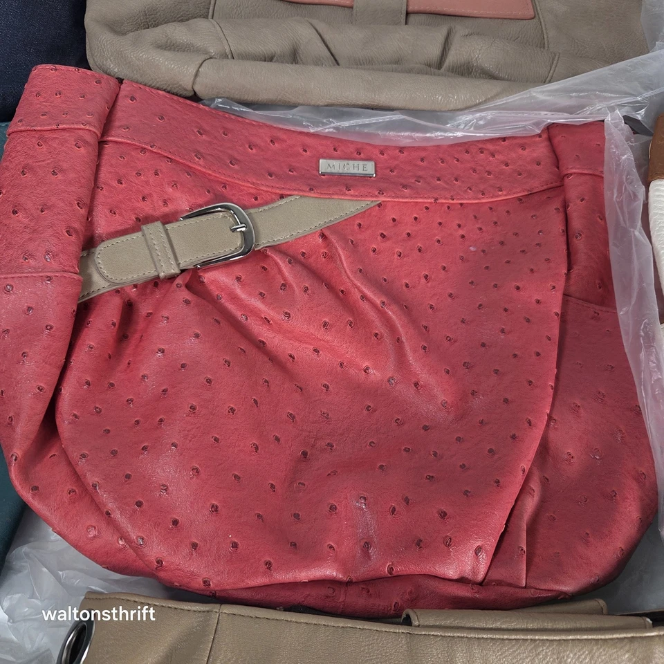 MICHE Purse & Cover LOT Brown Classic Base Bag With 7 Shells And Accessories - Image 3 of 4