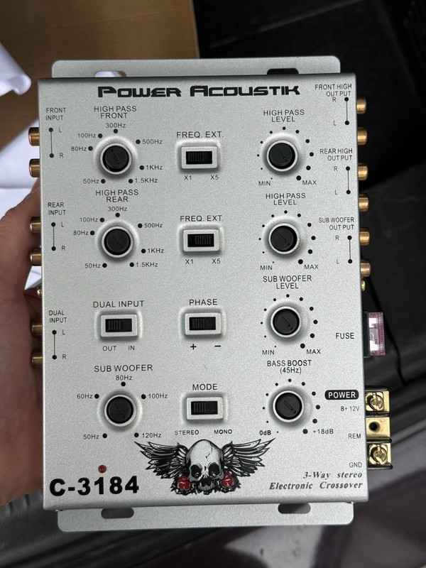 New Power Acoustik C-3184 3-Way Stereo Electronic Crossover Signal Processor
