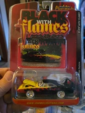Johnny Lightning White Lightning  1969 Dodge Daytona Black With Flames 
