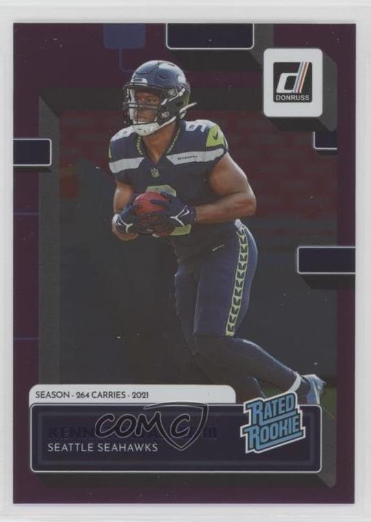 2022 Panini Donruss Rated Season Stat Line /264 Kenneth Walker III Rookie RC rf2
