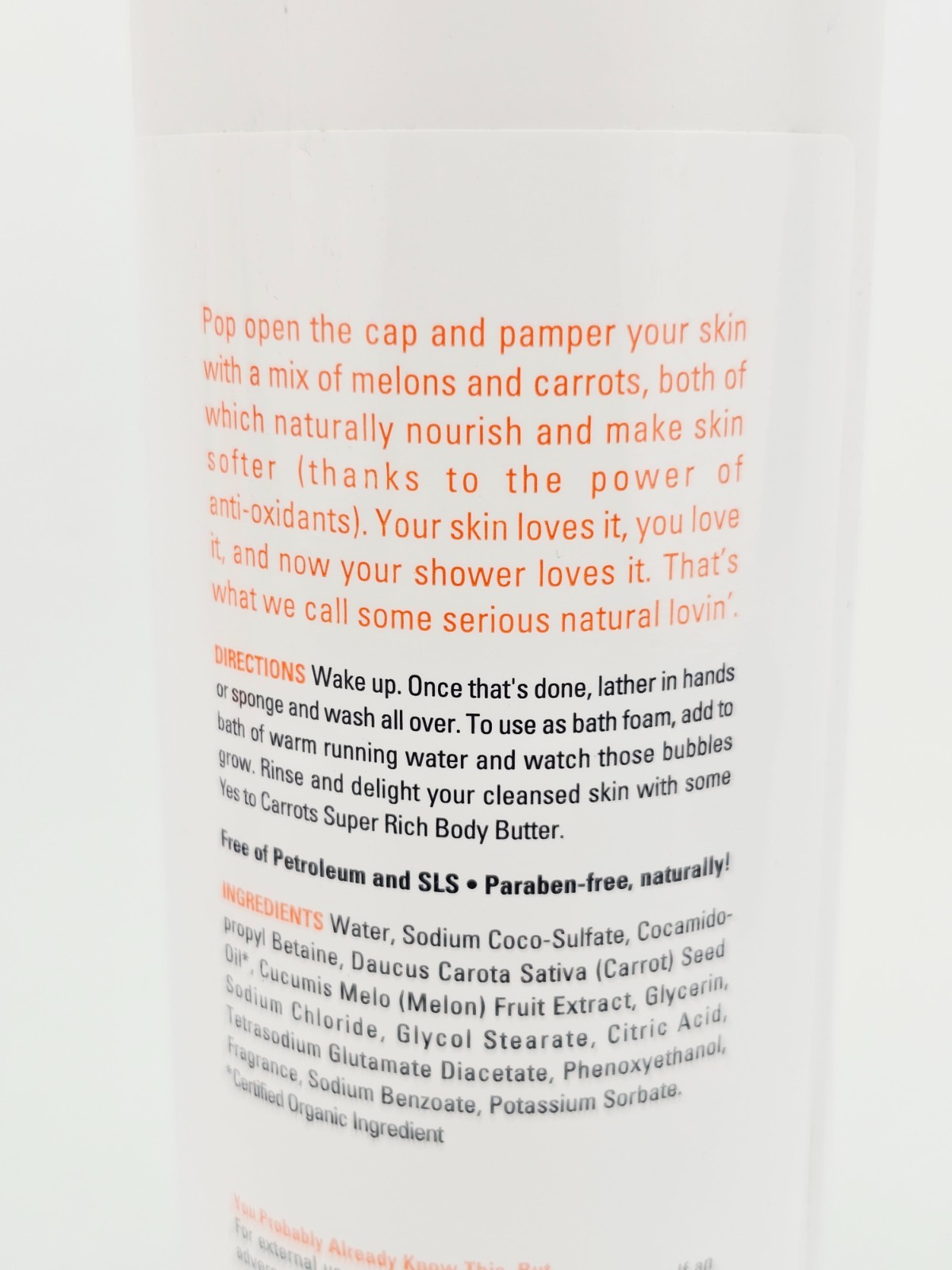 Yes To Carrots Nourishing Body Wash 16.9 oz Lot of 2