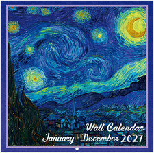 2027 Wall Calendar 12 Month Artistic Paintings 12x24 Inch Unruled Blocks Small