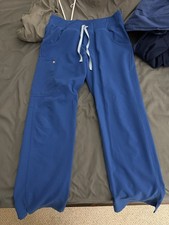 FIGS Technical Collection Unisex Blue Scrub Pants M Solid Knit T21004