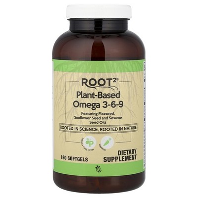 Root2 , Plant-Based Omega 3-6-9, 180 Softgels