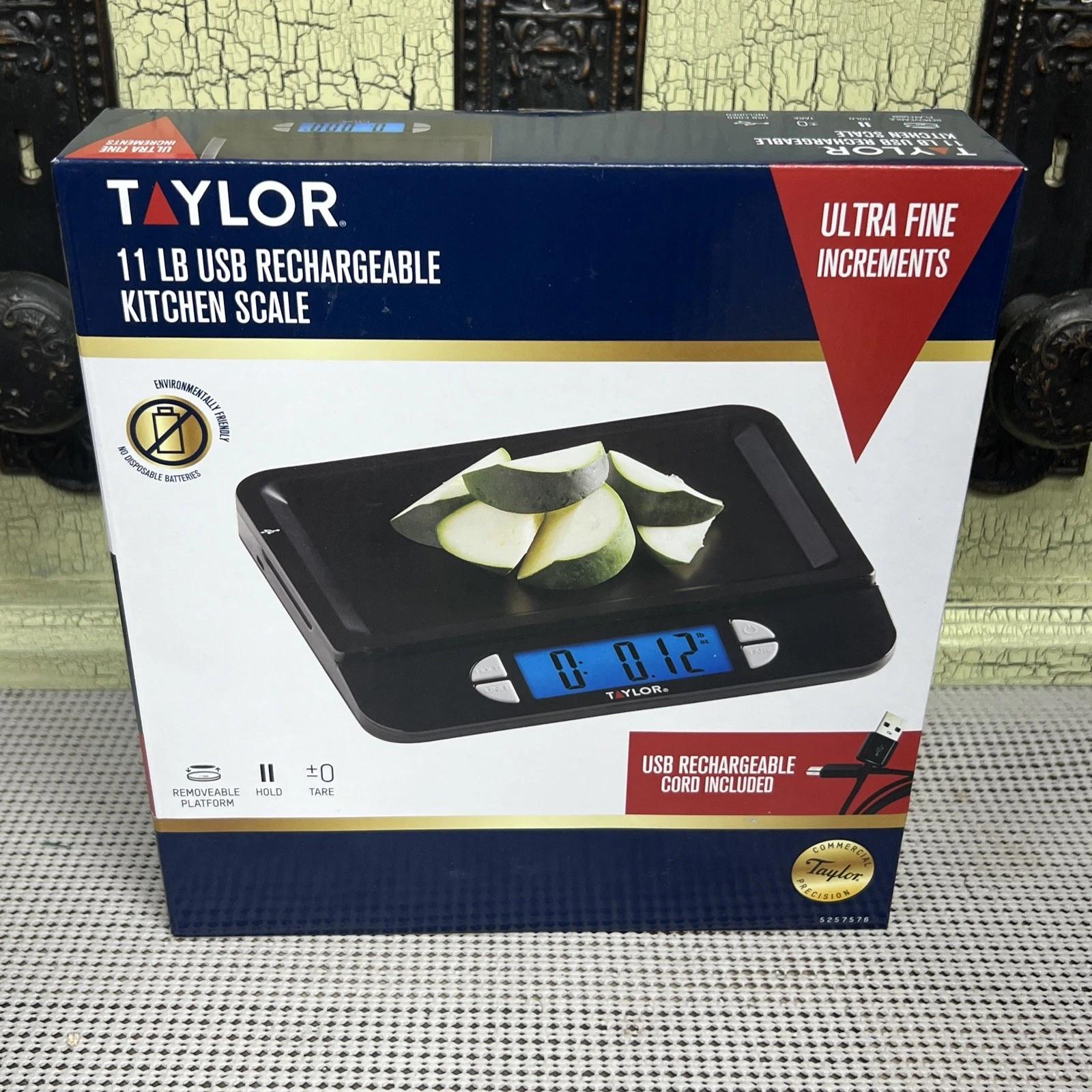 Taylor 11 LB USB Rechargeable Multi-Function Kitchen Scale Factory Sealed