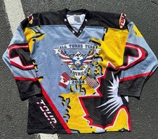 VTG 2004 Tour All TOHRS Team Roller Hockey Jersey PLAYER WORN Mens M AOP RARE