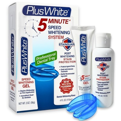 5-Minute Whitening Gel, Comfort Fit Tray & StainGuard Rinse - Dentist Approved