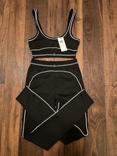 Alo Black Yoga Set Activewear, Size Small