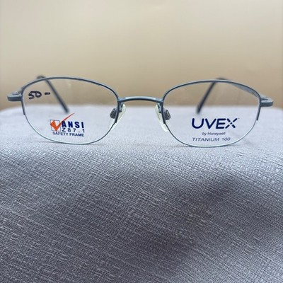 Uvex Honeywell Titanium Safety Glasses Frame Gray Oval ANSI TS1 LGR 48-21 140