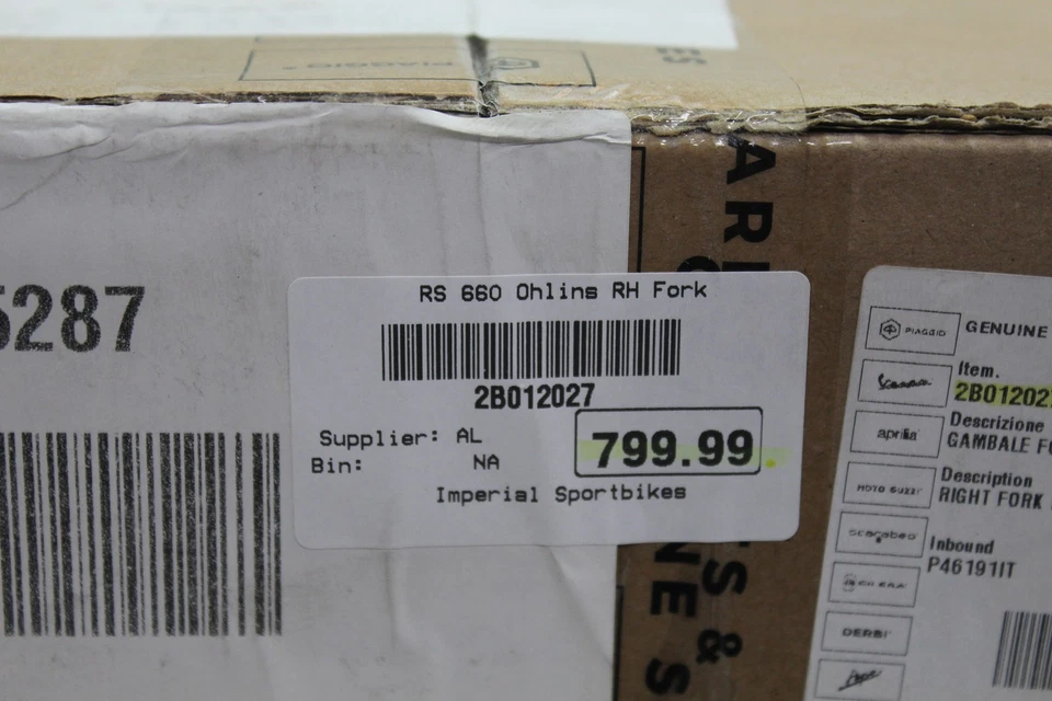 Suspensión horquillas delanteras izquierda derecha Aprilia RS660 Tuono 660 Factory 25 E5+ Ohlins Foto 3 de 4