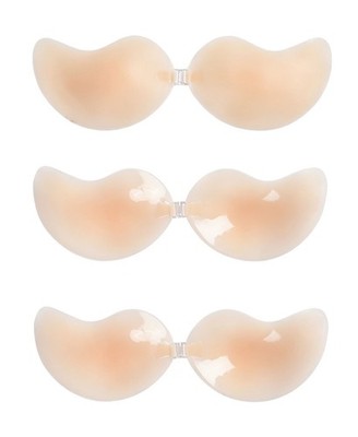 3 Pairs Strapless Adhesive Silicone Bras Push Up Sticky Bras