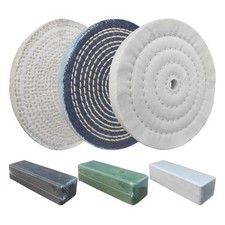 PURUI 6PC 6 Inch Stainless Steel Polishing Buffing Wheel Kit for Bench Grinder,k