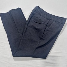 Willi Smith Kate Fit Womens Size 8 Black Contrast Pants Stretch Wide Waistband