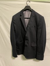 Express Skinny Fit Black Men's Blazer Lined Single-Breasted Notch Lapel