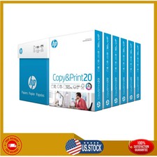 HP Multipurpose Printer Paper 20lb 8.5 x 11 Inch 2400 Sheets 6 Ream Case White