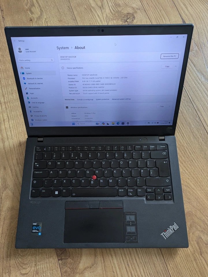 Lenovo ThinkPad T14s G2 · i5-1145G7 · 8GB · 512GB, photo 3 of 5