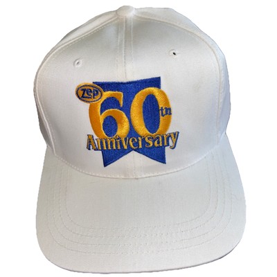 ZEP Logo 60th anniversary Embroidered White Trucker Hat Snapback Cap