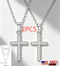 2 Pack Cross Pendant Necklaces Trendy Chain Jewelry Set For Men And Women 2 Pack Cross Pendant Necklaces Trendy Chain Jewelry Set For Men And Women