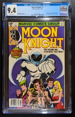 MOON KNIGHT #1 (1980) CGC 9.4 - WHITE *NEWSSTAND EDITION* 1st App of Bushman 