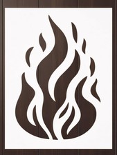 Flame Stencil Fire Pattern Design Template Reusable Art Crafting DIY Painting