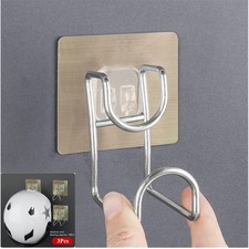 3 PIEZAS Gancho Soporte Casco Motocicleta Acero Inoxidable Espesado Montaje en Pared