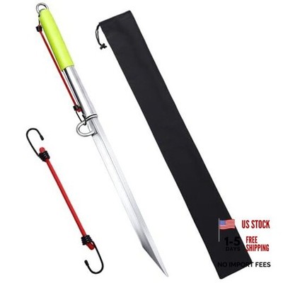 39 Inch Sand Spike Boat Anchor with Neon Green Handle Self Hammering Beach 