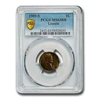 1909-S Lincoln Cent MS-63 PCGS (Red/Brown)