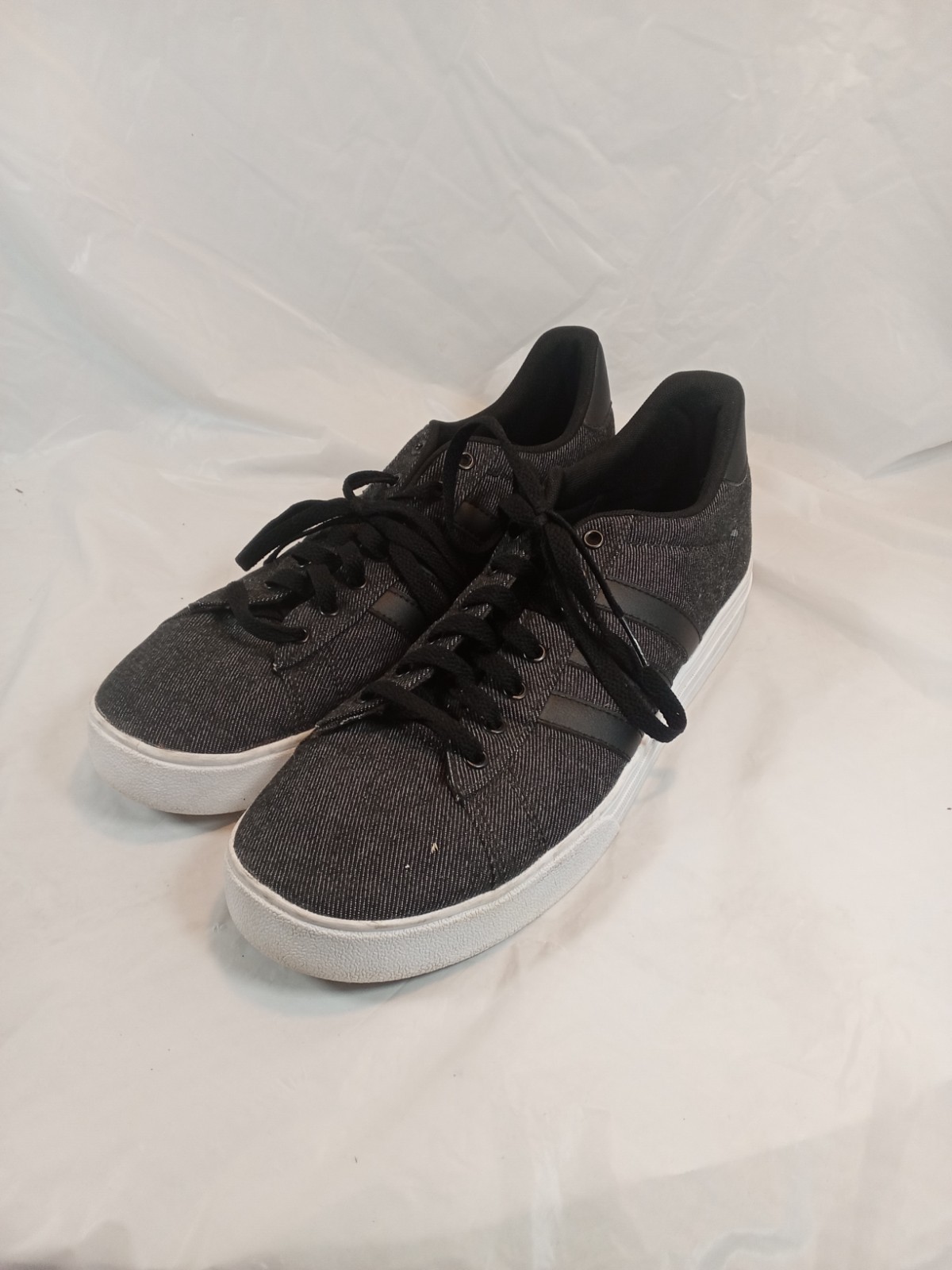 Adidas Daily 2.0 Black Denim Sneakers 10 1/2