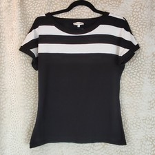 Austin Reed Womens Colour Block T Shirt Top Striped Stretch Size Medium