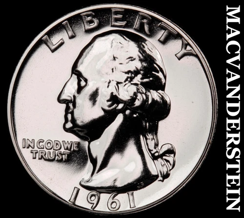 1961 Silver Washington Quarter - Choice Gem Proof  Lustrous  #G7995