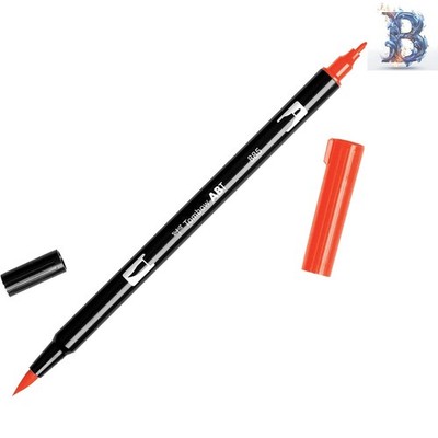 Warm Red Dual Brush Pen Art Marker - Versatile Creativity Tool for Artists