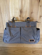 StorkSak London Diaper Bag Grey Duffle Crossbody Great For Dads Never Used