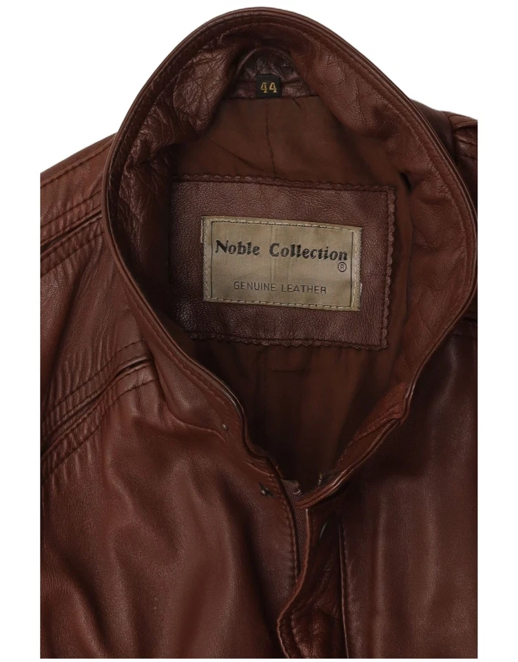 Chaqueta de cuero holgada NOBLE para hombre EU 44 XS cuero marrón AB09 Foto 4 de 4