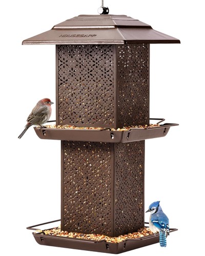 Bird Feeders for Outdoors Hanging - 6lb Large Capacity Metal Double Tier Bird...
