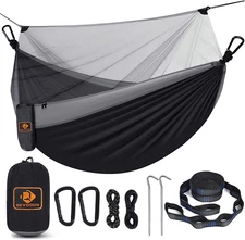 Camping Hammock with Net,Travel Portable Lightweight Hammocks with Tree Straps a