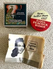 Vintage NOS Golden Peacock Bleach Cream Milk Glass w/Box Art Nouveau Deco
